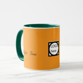 Reklam två färger kaffe, brun mugg