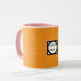 Reklam två färger kaffe, brun mugg