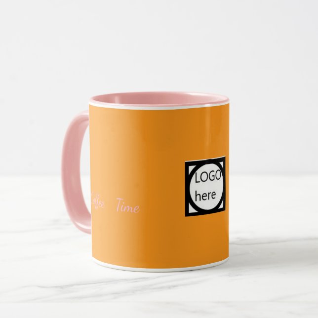 Reklam två färger kaffe, brun mugg (Framsida vänster)