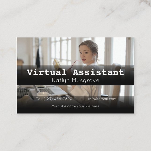 Reklam Virtuell assistent Gig Visakort Visitkort (Baksida)