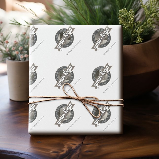 Reklamartiklar med logotyp presentpapper (Custom Wrapping Paper with Your Logo - Add Your Logo for a fun personalized gift paper!)
