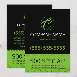 Reklamblad för gräsmattaomsorg 5x7 inbjudningar