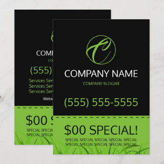 Reklamblad för gräsmattaomsorg 5x7 inbjudningar