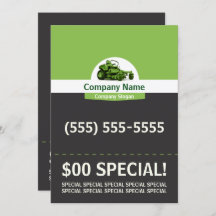 Reklamblad för gräsmattaomsorg 5x7