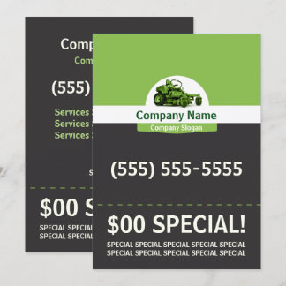 Reklamblad för gräsmattaomsorg 5x7 inbjudningar