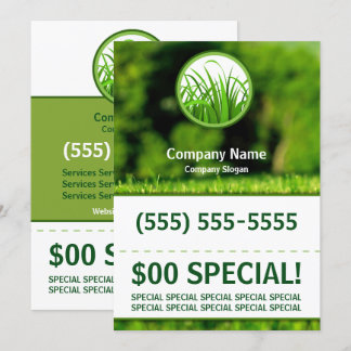 Reklamblad för gräsmattaomsorg 5x7 inbjudningar