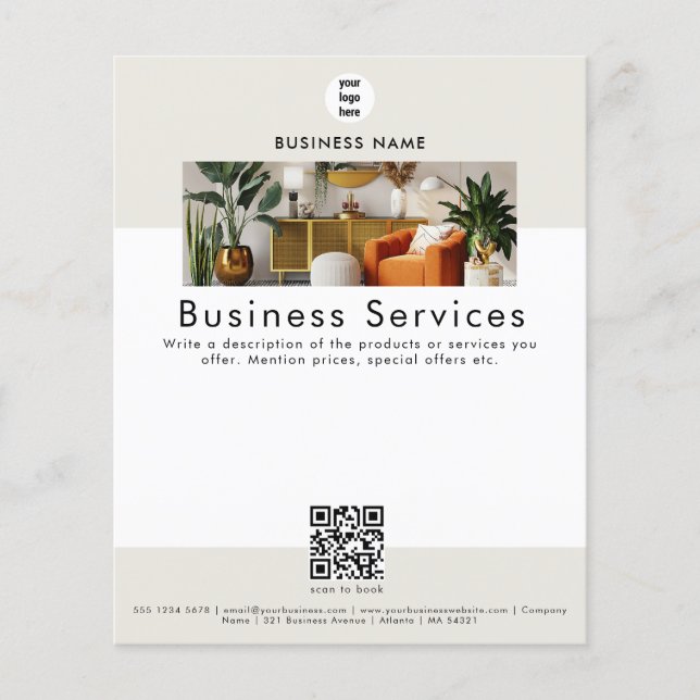 Reklamblad Försäljning Service Kampanj Flygblad (Framsidan)