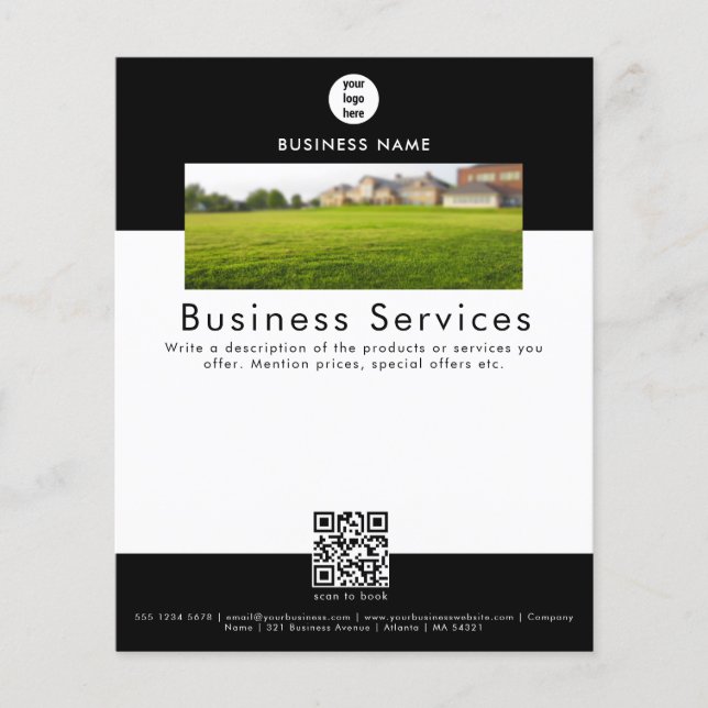 Reklamblad Service Grönyteskötsel Gräsmaskin Flygblad (Framsidan)