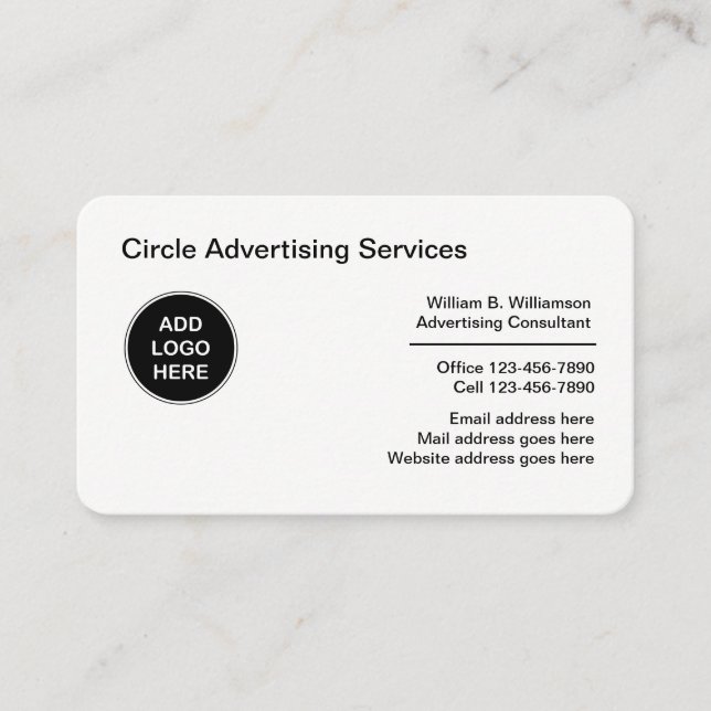 Reklambyrå logotypmall visitkort (Framsida)