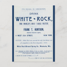 Reklamen White Sten Mineral Vatten Vykort