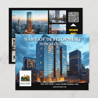Reklamerare för utvecklingslanseringsutvecklare vykort
