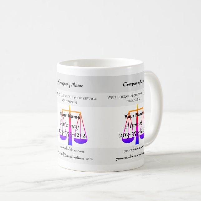 Reklamkop för advokat - HAMbyWG Kaffemugg (Framsida höger)