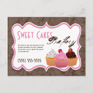 Reklamkort Cup Cakes Bageri Godis Vykort