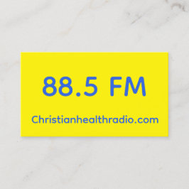 Reklamkort för Christian Health Radio Visitkort