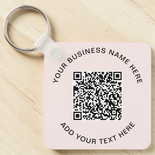 Reklamrosa QR-kod Nyckelring