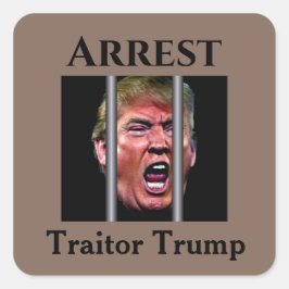 Rekning av gnagare Trump bakom fängelset Pub Fyrkantigt Klistermärke