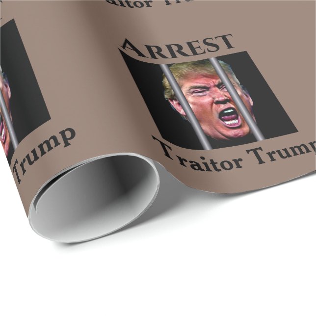 Rekning av gnagare Trump bakom fängelset Pub Presentpapper (Rullad Hörn)