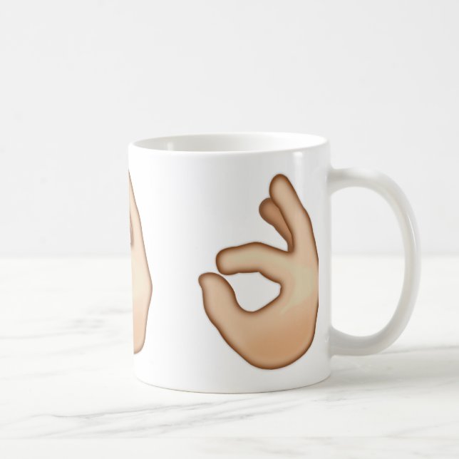 reko räcka undertecknar Emoji Kaffemugg (Höger)