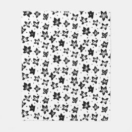 Rekonstruerat Blommönster - Akromatisk GOT Fleecefilt