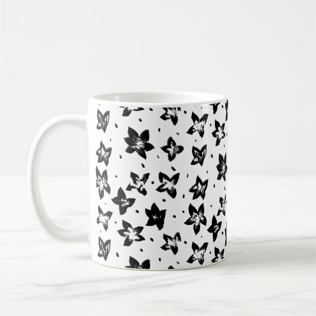 Rekonstruerat Blommönster - Akromatisk GOT Kaffemugg (Vänster)