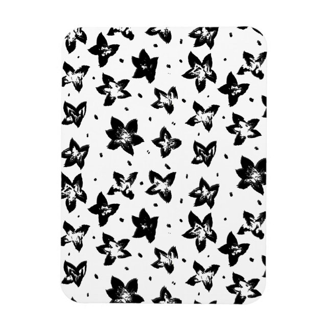Rekonstruerat Blommönster - Akromatisk GOT Magnet (Vertikal)