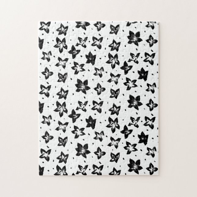 Rekonstruerat Blommönster - Akromatisk GOT Pussel (Vertikal)