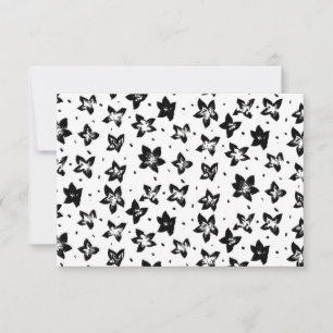 Rekonstruerat Blommönster - Akromatisk GOT Tack Kort