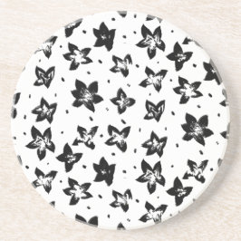 Rekonstruerat Blommönster - Akromatisk GOT Underlägg