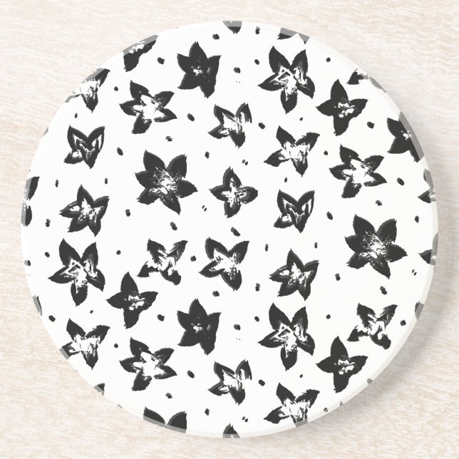 Rekonstruerat Blommönster - Akromatisk GOT Underlägg (Framsidan)