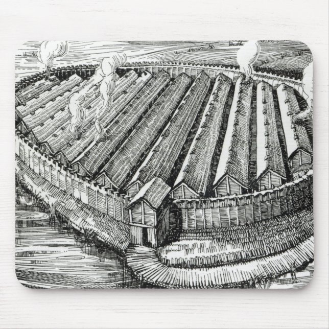 Rekonstruktion av en järnålderby på Biskupin Musmatta (Framsidan)