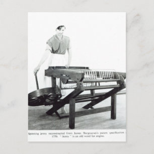 Rekonstruktion av Hargreaves "Spinning Jenny" Vykort