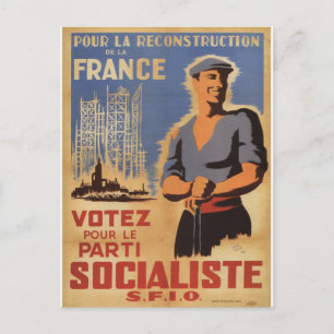 Rekonstruktion av Poster Frankrike Propaganda Vykort