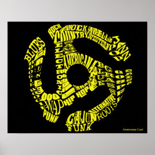 Rekord- adapter 45 av musikgenrer poster