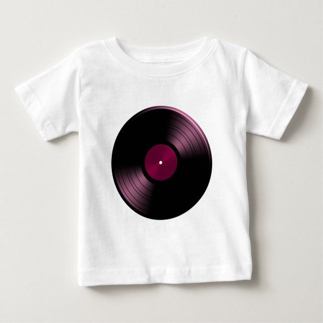 Rekord- album för vinyl i rosor tee shirt (Framsida)