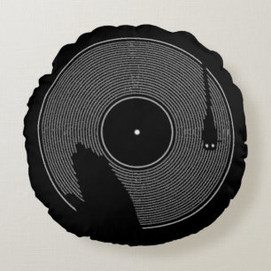 Rekord- dekorativ kudde för vinyl