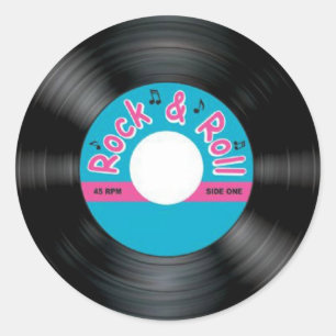 Rekord för vintage 45 r/min. runt klistermärke