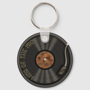 Rekord Keychain för KaraokeLP-vinyl Nyckelring
