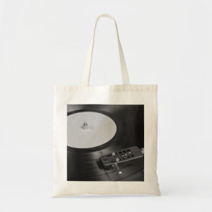 Rekord- leka för vinyl på en Turntableöverblick Tygkasse