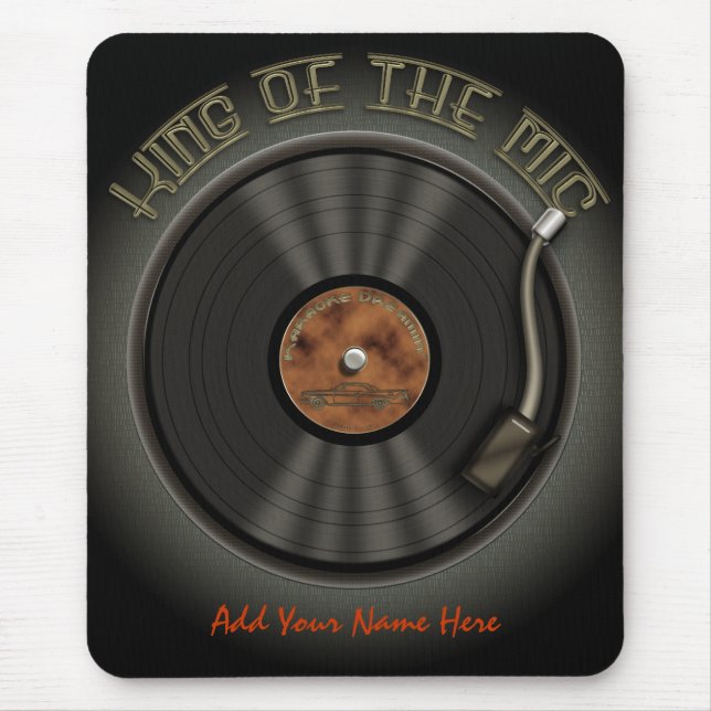 Rekord Mousepad för KaraokeLP-vinyl Musmatta (Framsidan)