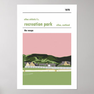 Rekreation parkerar, Alloa. Manuellt tryck för