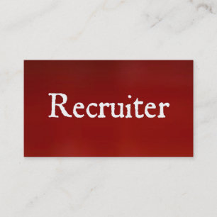 Rekryiter Red-Affärskort Visitkort