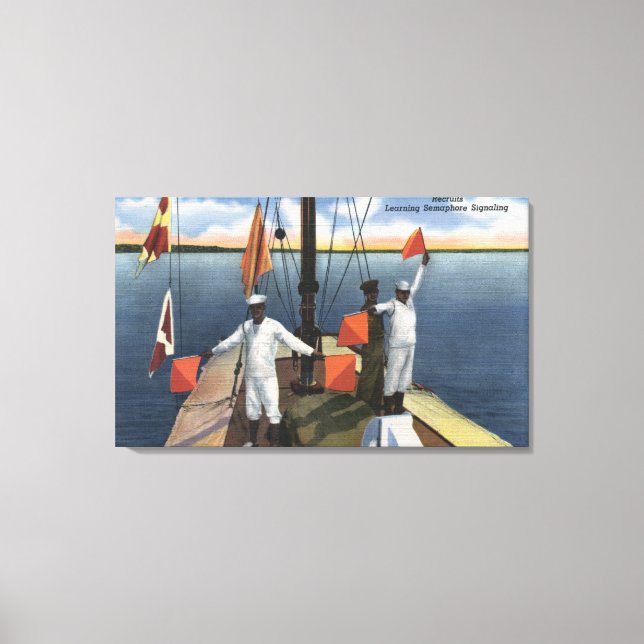 Rekrytera inlärningssemaforsignal - USA-flottan Canvastryck (Framsida)