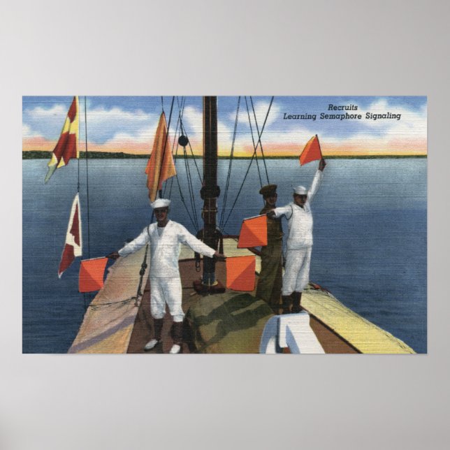 Rekrytera inlärningssemaforsignal - USA-flottan Poster (Framsidan)