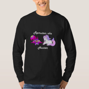 Rekryterare Lila Ekorre Enhörning Jägare T Shirt