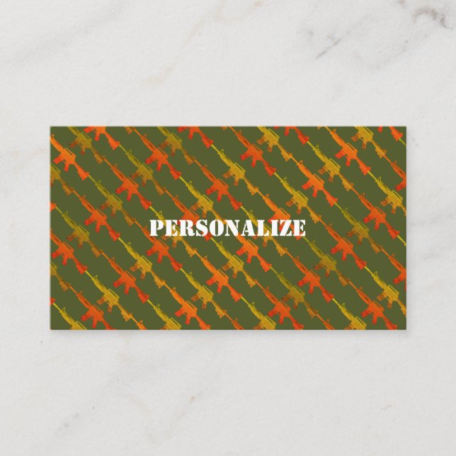 Rekryteraren Bright Camo GI Gun Visitkort (Framsida)