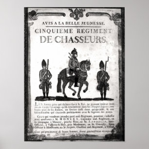 Rekryteringaffisch för den femte regimenten poster