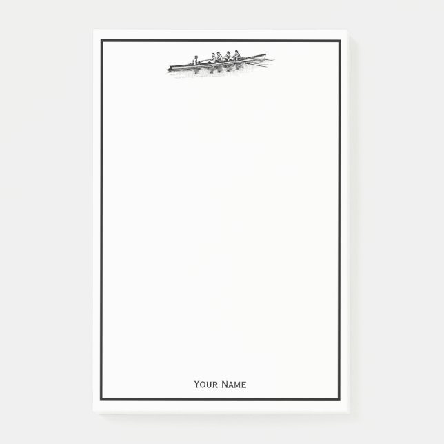 Rekryteringsrowbesättningsgrupp Vatten sport Black Post-it Block (Framsida)