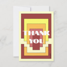 Rektangel Abstrakt Flerfärgad (70-talsstil) Tack Kort