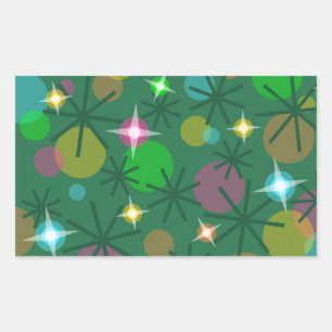 Rektangel för julljusklistermärke rektangulärt klistermärke