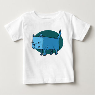 Rektangel hund, lustig tecknad tee shirt